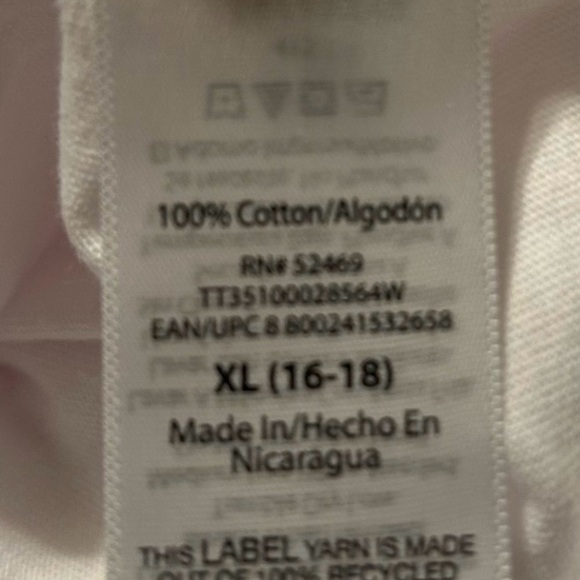 Two / Time and Tru Women's white Long Sleeve T-Shirt - Picture 3 of 4